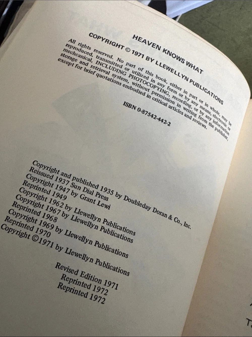 Heaven Knows What — White Decorative Coffee Astrology Table Book